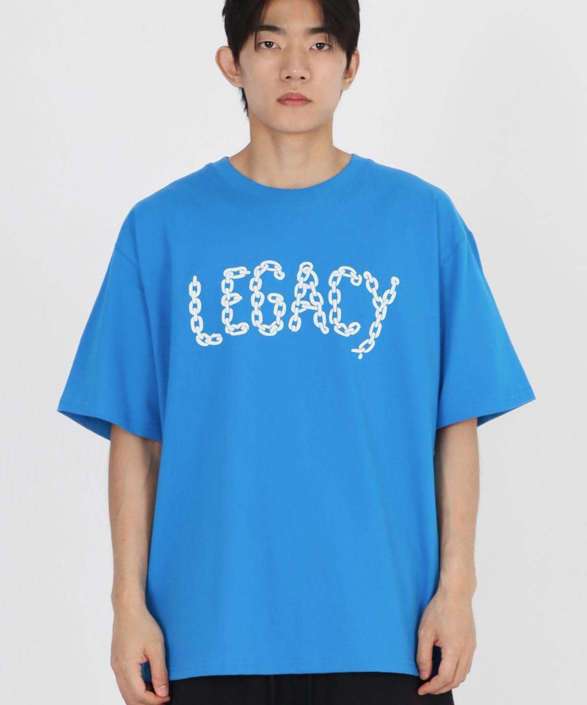 로우랩(RAW LAB) LEGACY 로고 반팔티셔츠 - 블루