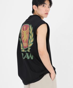 이글 컷오프 슬리브리스 - 블랙