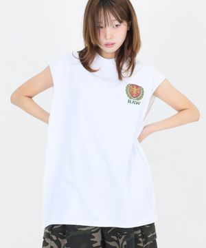 이글 컷오프 슬리브리스 - 화이트