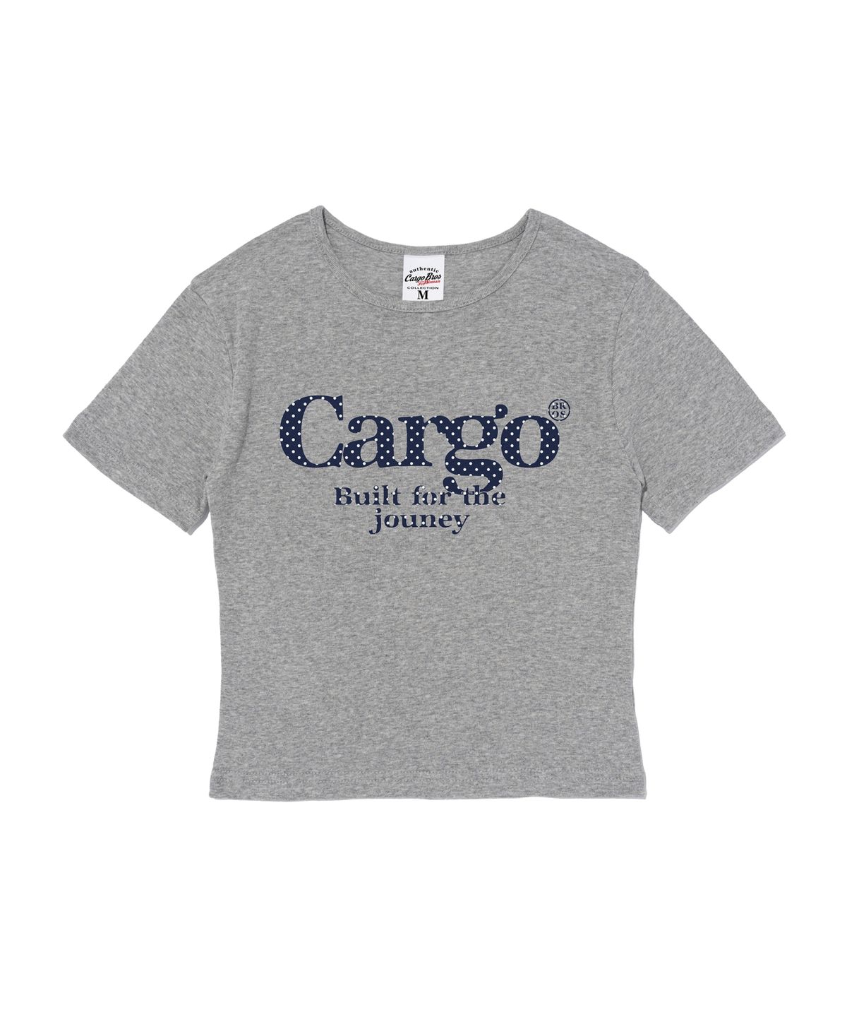 카고브로스 포 우먼(CARGOBROS FOR WOMAN) 도트 로고 숏 반팔 티셔츠 (그레이)