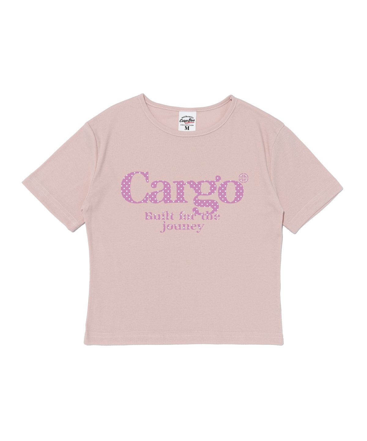 카고브로스 포 우먼(CARGOBROS FOR WOMAN) 도트 로고 숏 반팔 티셔츠 (핑크)
