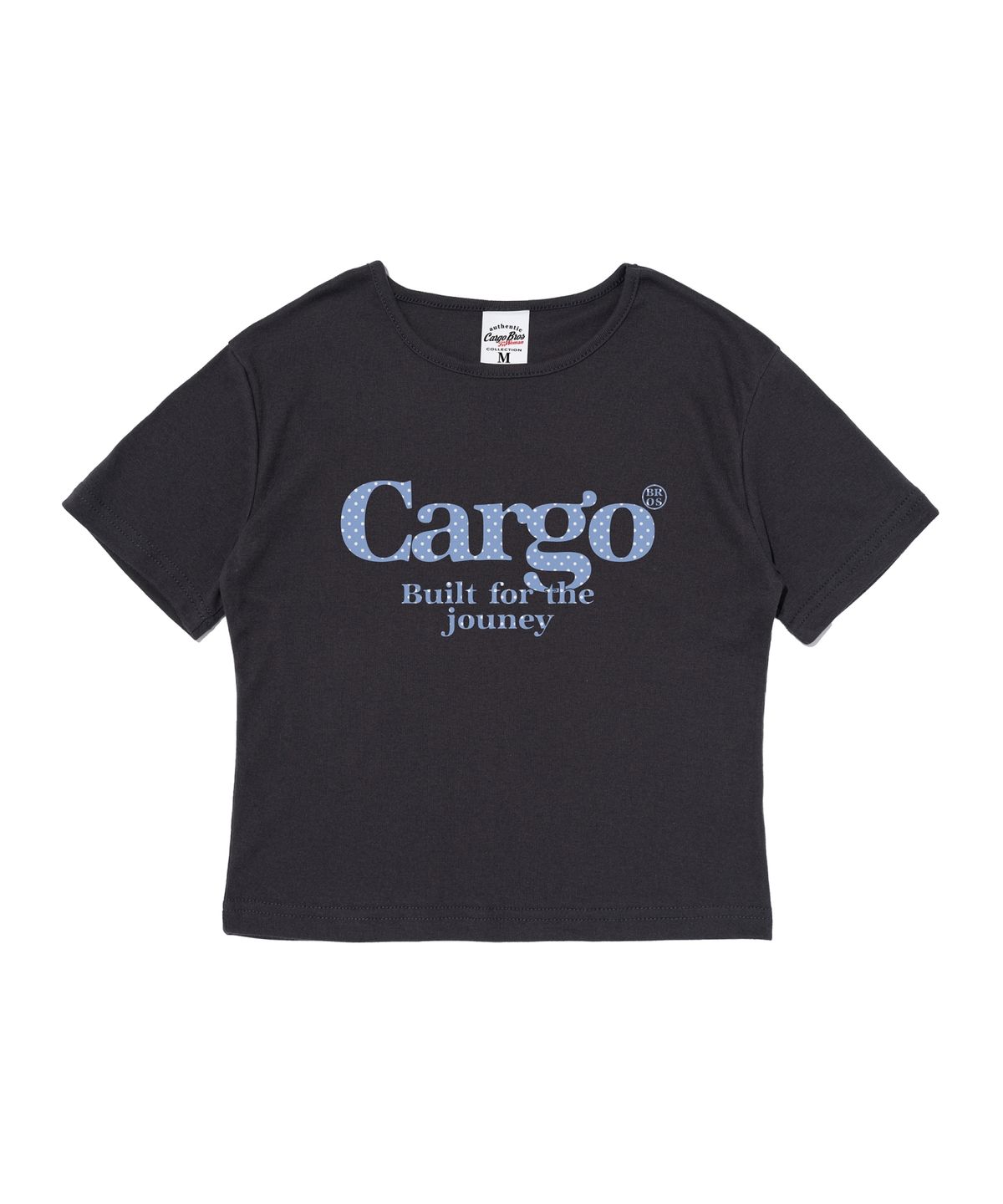 카고브로스 포 우먼(CARGOBROS FOR WOMAN) 도트 로고 숏 반팔 티셔츠 (차콜)