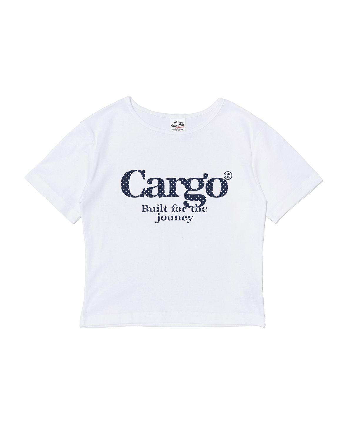 카고브로스 포 우먼(CARGOBROS FOR WOMAN) 도트 로고 숏 반팔 티셔츠 (화이트)