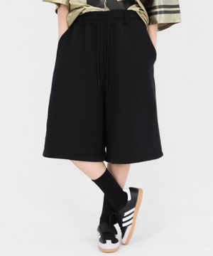 빽포켓 스웨트 버뮤다팬츠 - 블랙