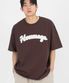 HOMMAGE 아플리케 반팔티셔츠 - 브라운