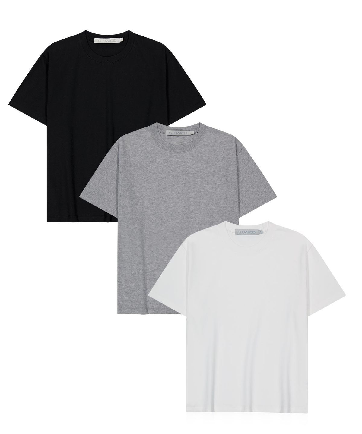 슬로우애시드(SLOW ACID) [2PACK] SA REFINED SEMI-CROP TEE