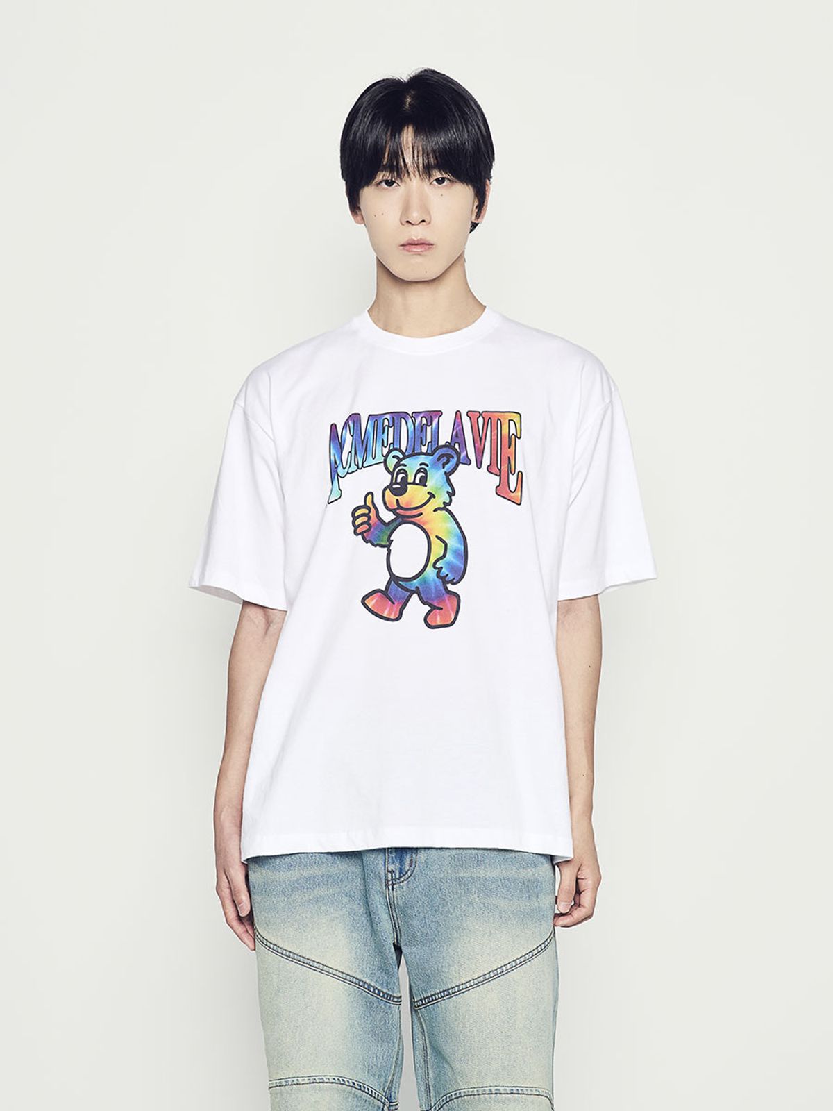아크메드라비(ACME DE LA VIE) COLOR MIX AC BEAR SHORT SLEEVE T-SHIRT