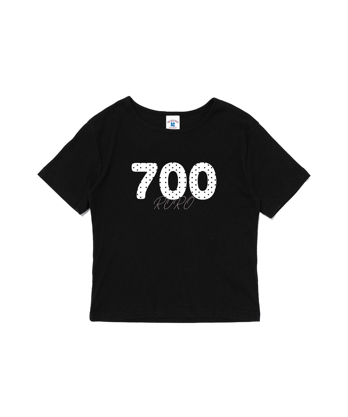 로아드로아(ROIDESROIS) 700 귀여워 도트 반팔 티셔츠  (블랙)