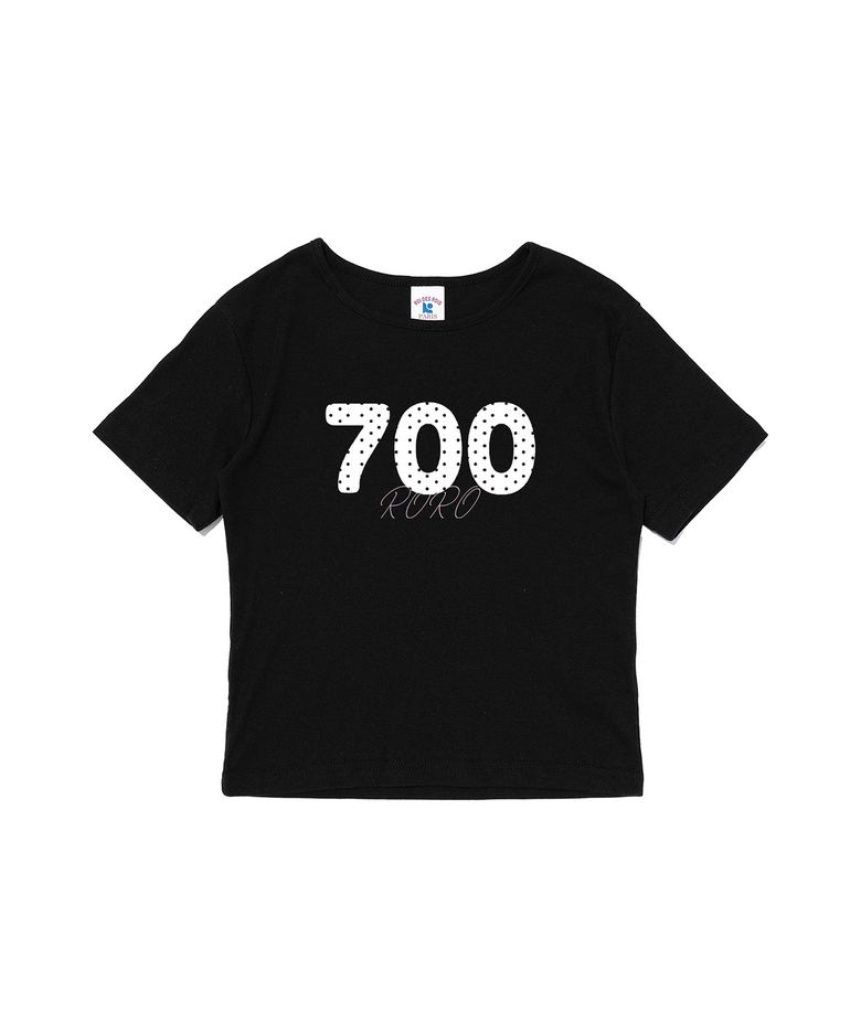 700 귀여워 도트 반팔 티셔츠  (블랙)