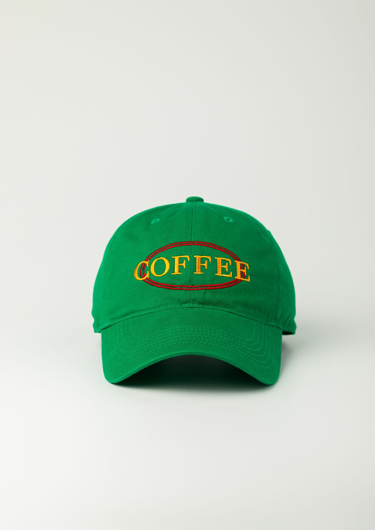 모닝커피런클럽(MORNINGCOFFEERUNCLUB) 커피 원형 로고 볼캡  그린
