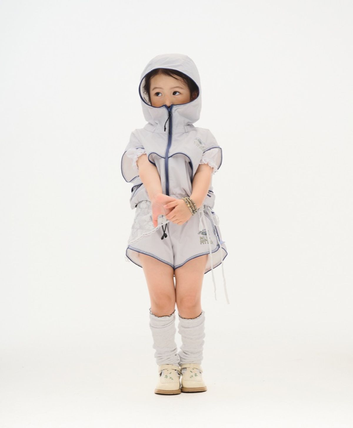 누크피터(NUUKFITTER) ICE-UP VEST + SHORT SET_KIDS [GRAY]