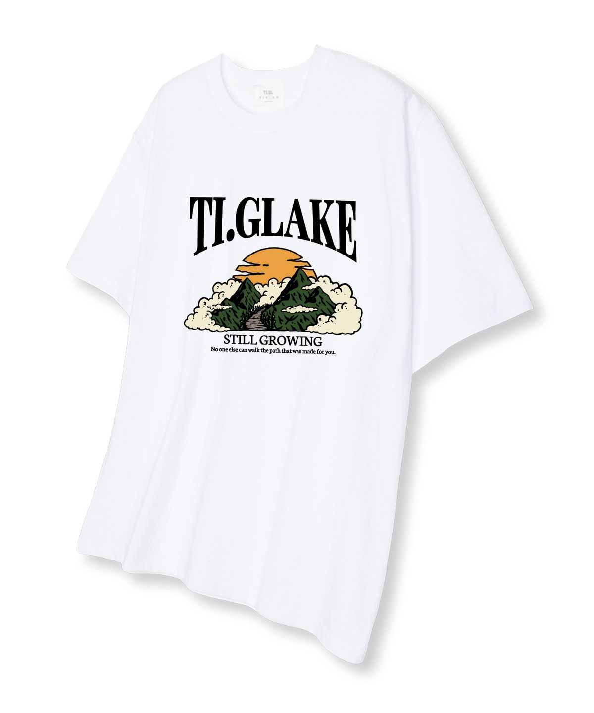 티글레이크(TI.GLAKE) 그로잉 오버핏 반팔 티셔츠 화이트