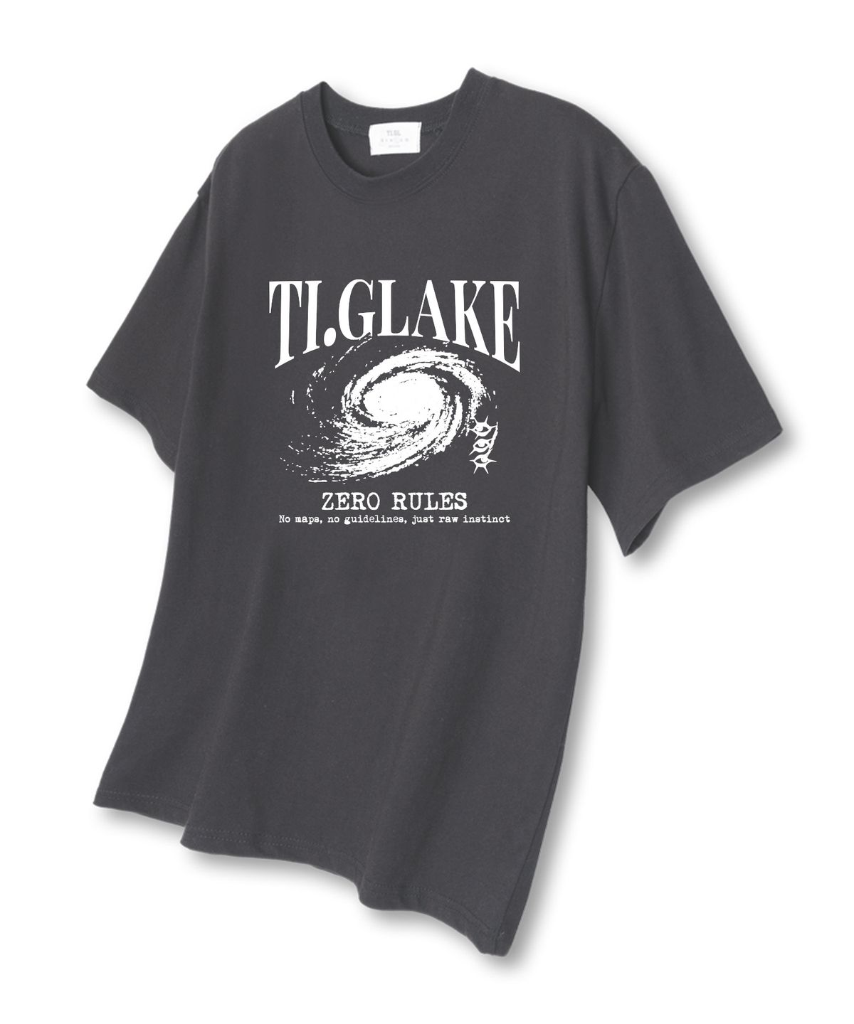 티글레이크(TI.GLAKE) 제로룰 오버핏 반팔 티셔츠 다크그레이