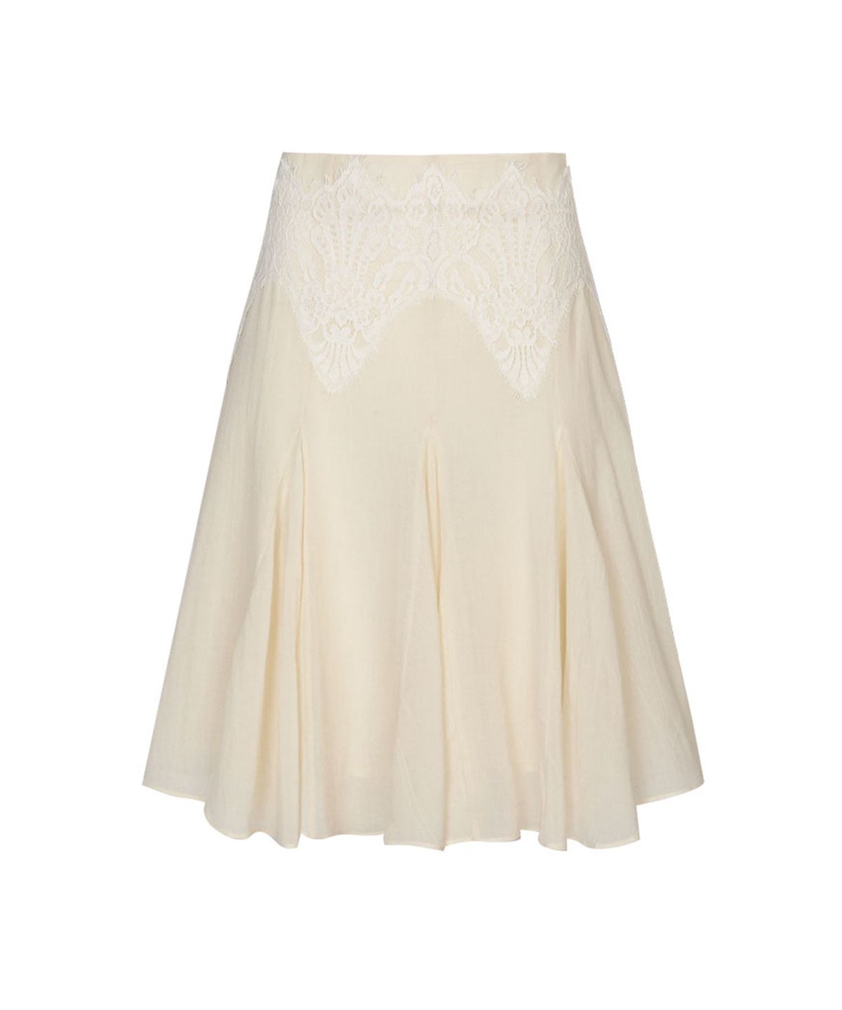 루루서울(LOULOUSEOUL) Bali Lace Flare Skirt (Oat Cream)