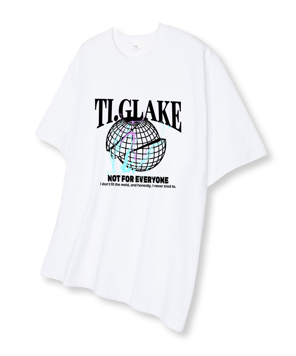 티글레이크(TI.GLAKE) 낫포에브리원 오버핏 반팔 티셔츠 화이트