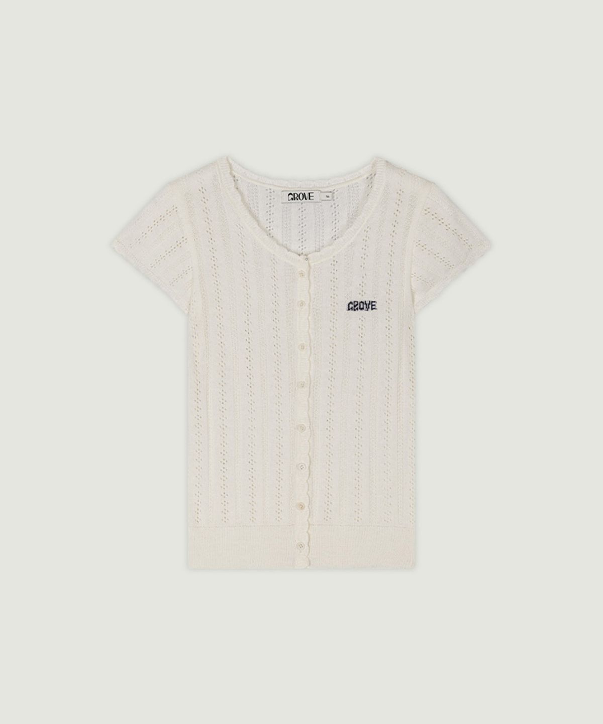 그로브(GROVE) KOI KNIT CARDIGAN (WHITE)