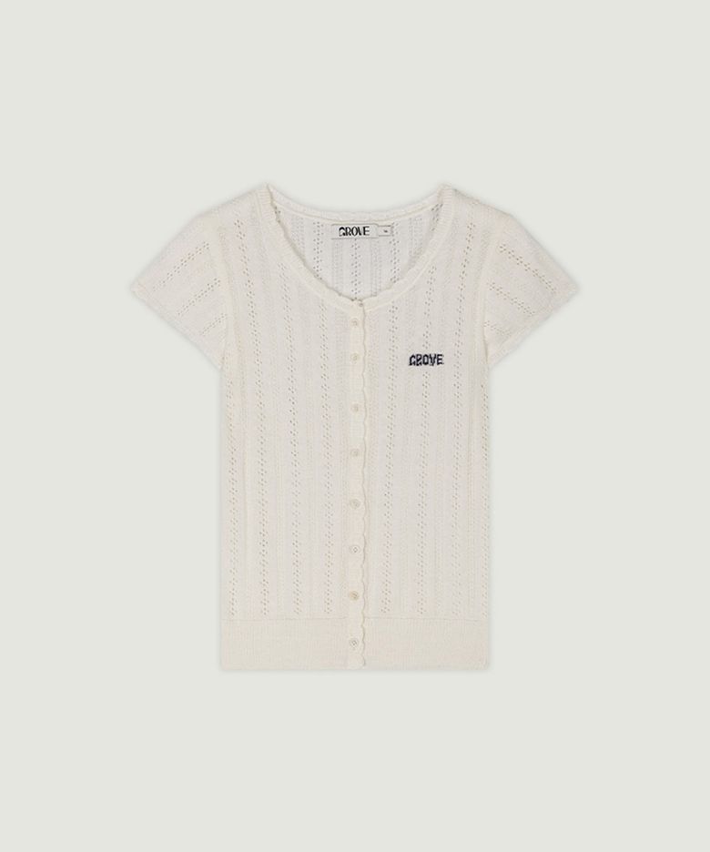 KOI KNIT CARDIGAN (WHITE)
