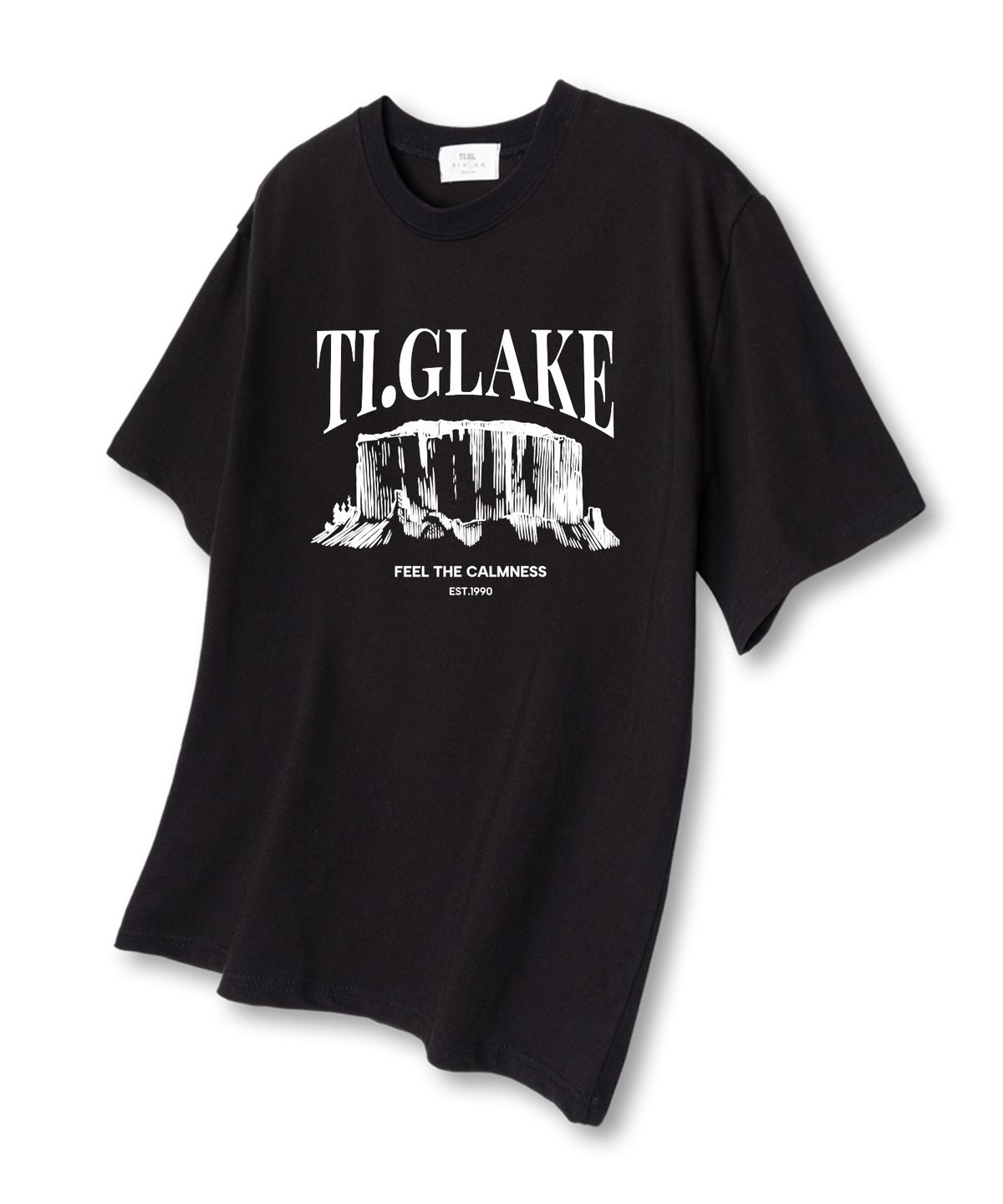 티글레이크(TI.GLAKE) 클리프 오버핏 반팔 티셔츠 블랙