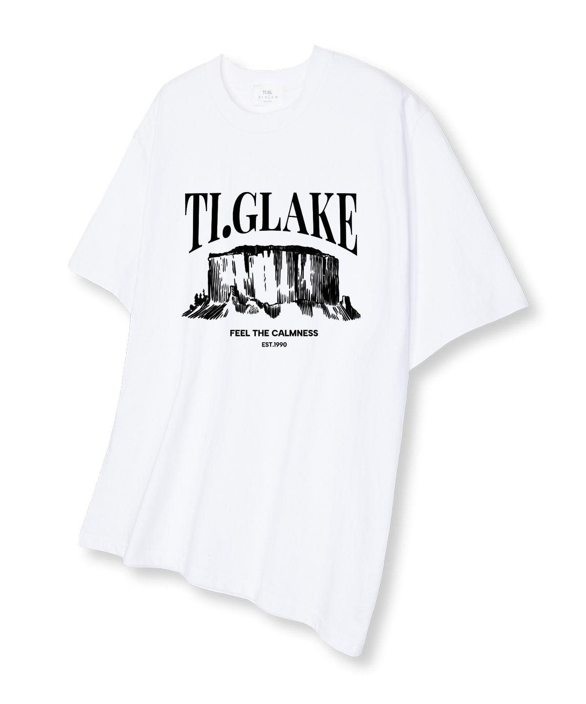 티글레이크(TI.GLAKE) 클리프 오버핏 반팔 티셔츠 화이트