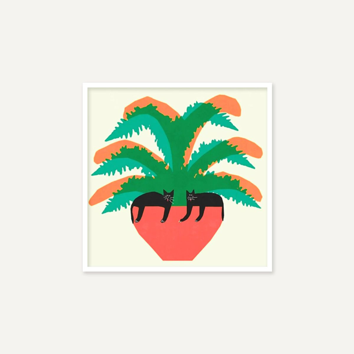 그릿시즌(GREET SEASON) 야콥 자사다 Cats in a fern (액자 포함)