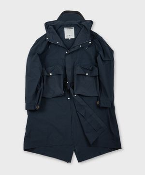 나일론 피쉬테일 후디 파카 - NAVY