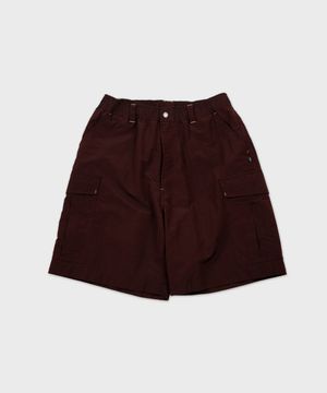 나일론 립 카고 쇼츠 - BURGUNDY