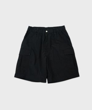 나일론 립 카고 쇼츠 - BLACK