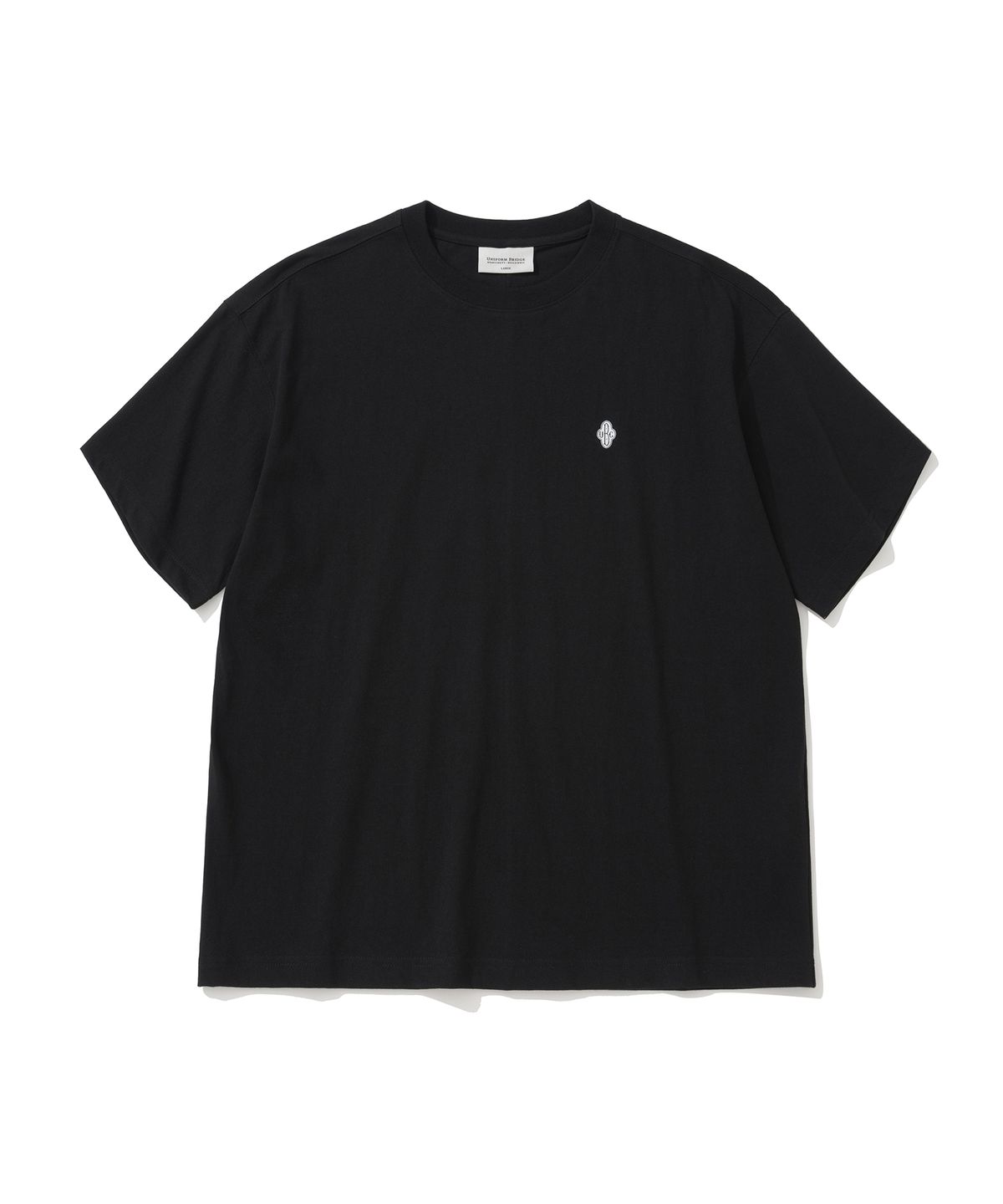 유니폼브릿지(UNIFORM BRIDGE) oversized logo s/s t-shirt black