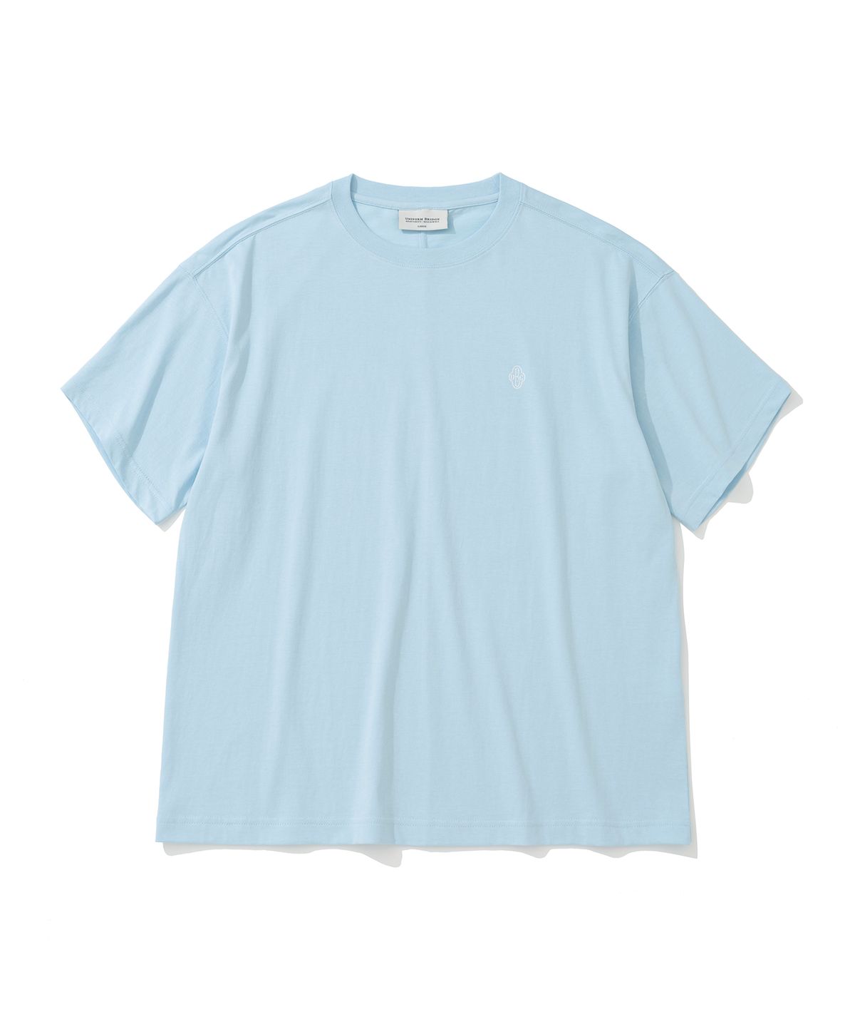 유니폼브릿지(UNIFORM BRIDGE) oversized logo s/s t-shirt sky blue