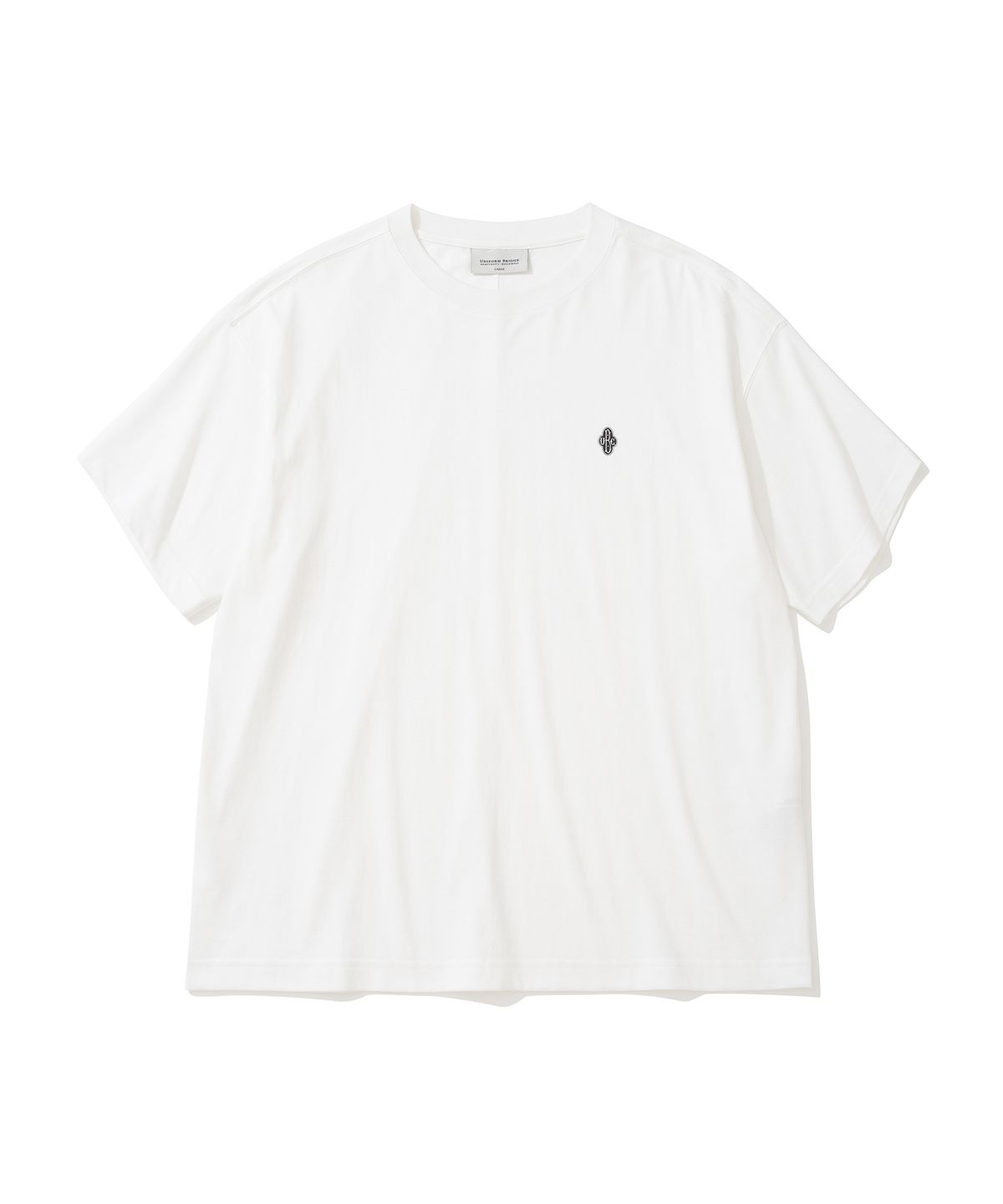 유니폼브릿지(UNIFORM BRIDGE) oversized logo s/s t-shirt off white