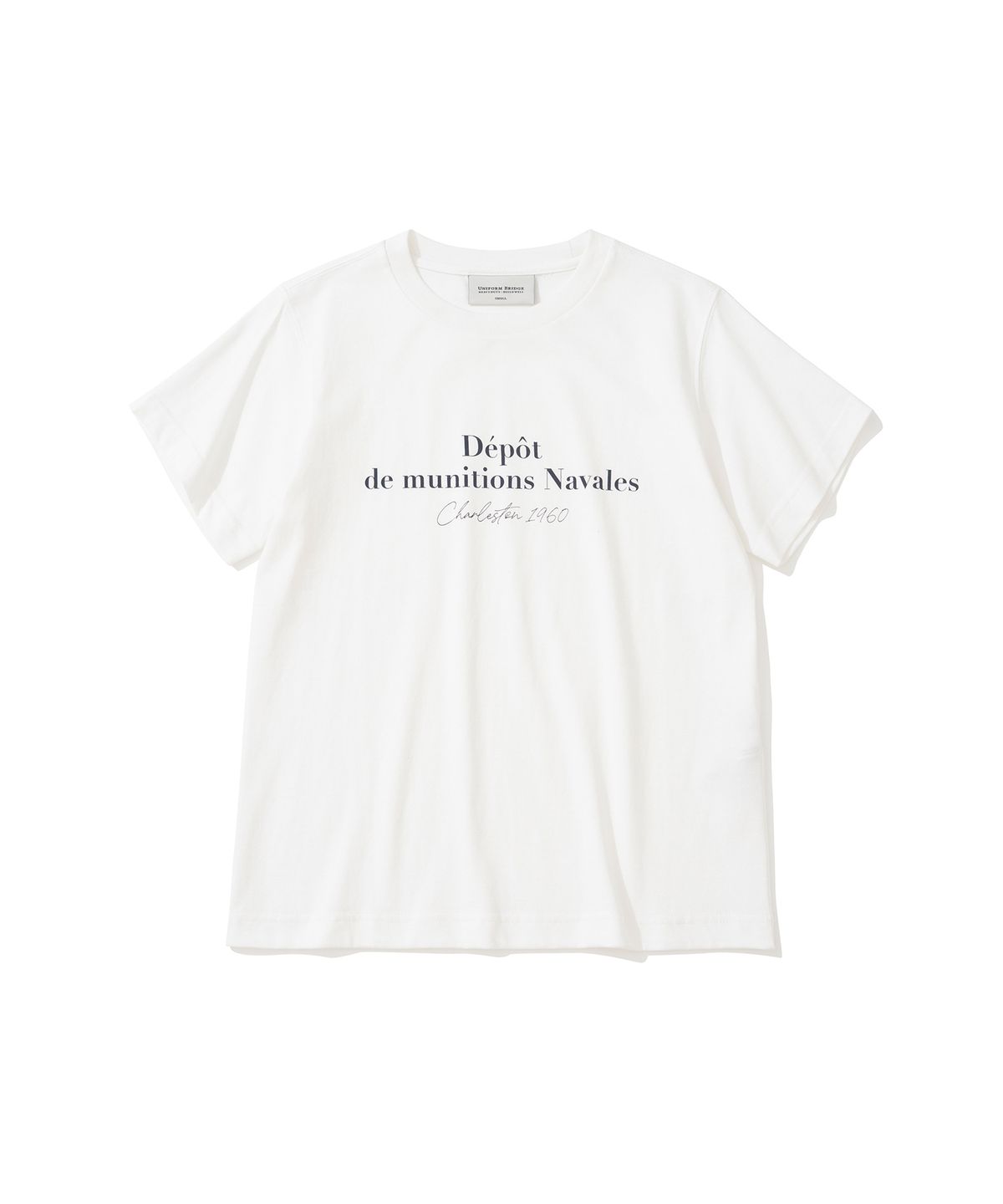유니폼브릿지(UNIFORM BRIDGE) lettering print s/s t-shirt(womens) white