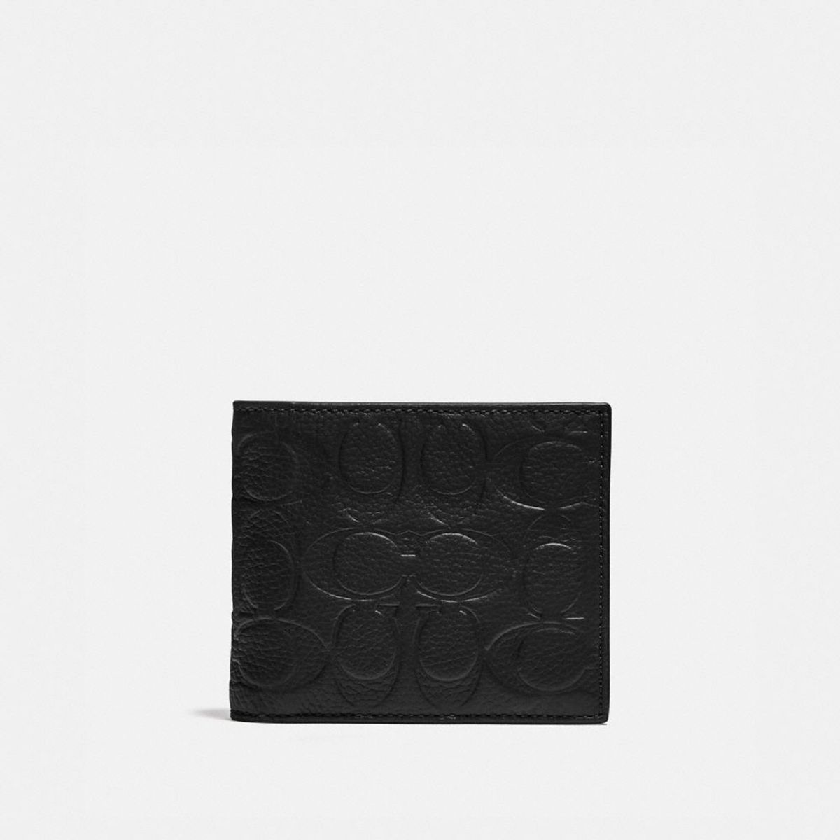 코치(COACH) 쓰리인원 월릿 인 시그니처 레더 C1231 BLK