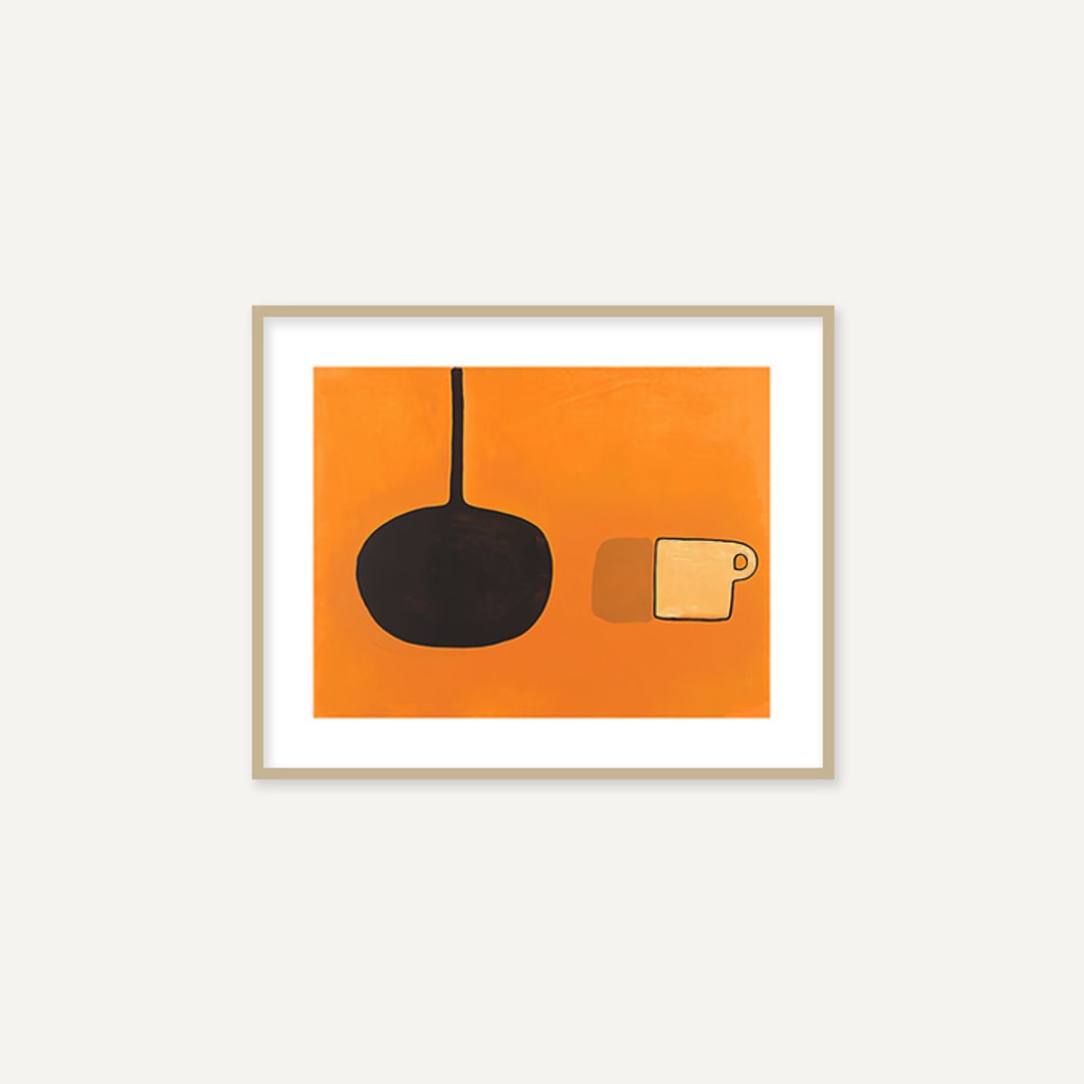 그릿시즌(GREET SEASON) 윌리엄 스콧 Black Pan, Beige Cup on Brown, 1970 (액자 포함)