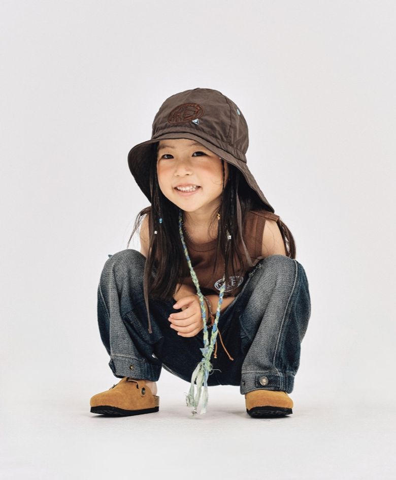 NYLON FISHERMANS HAT_KIDS [BROWN] 키즈 나일론 피셔맨햇 아동 벙거지 브라운