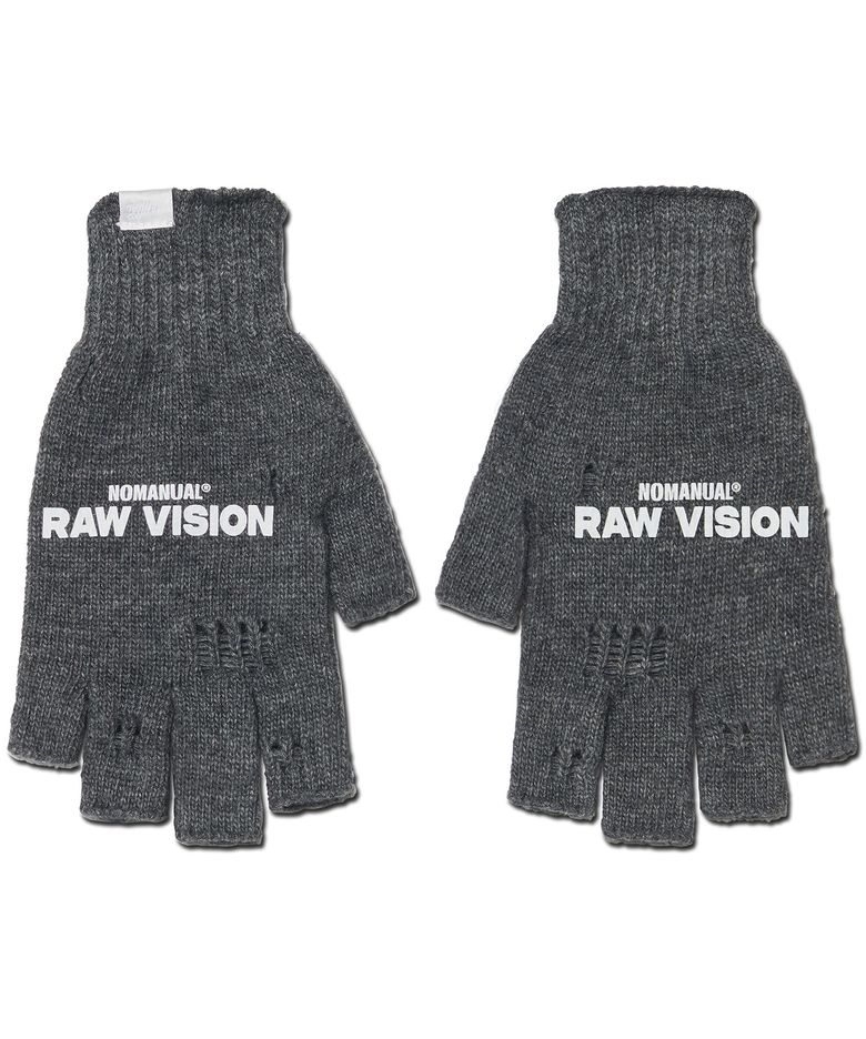NM WOOL FINGERLESS GLOVES - CHARCOAL