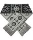 GEAR PATTERN JACQUARD MUFFLER - BLACK