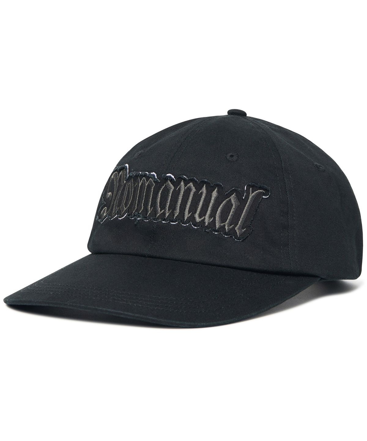 노매뉴얼(NOMANUAL) GOTHIC PATCH BALL CAP - BLACK
