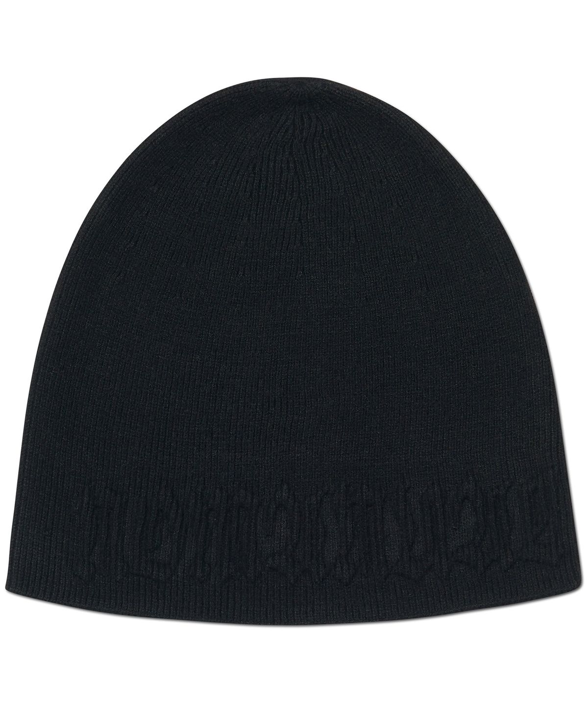 노매뉴얼(NOMANUAL) NM EMBOSSED BEANIE - BLACK