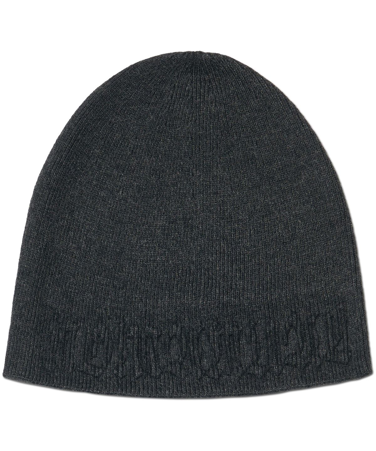 노매뉴얼(NOMANUAL) NM EMBOSSED BEANIE - CHARCOAL