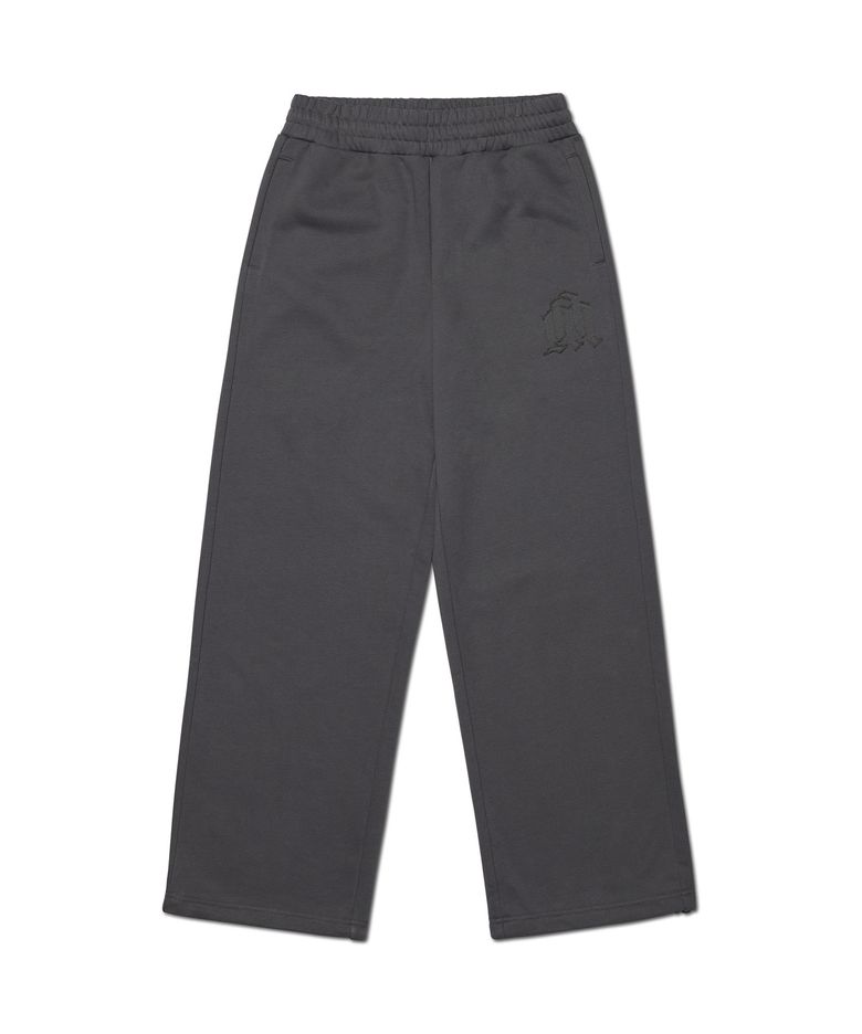 OVERLAY LOGO SWEATPANTS - CHARCOAL