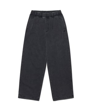 TWO-TUCK BELTED SWEATPANTS - WASHED BLACK