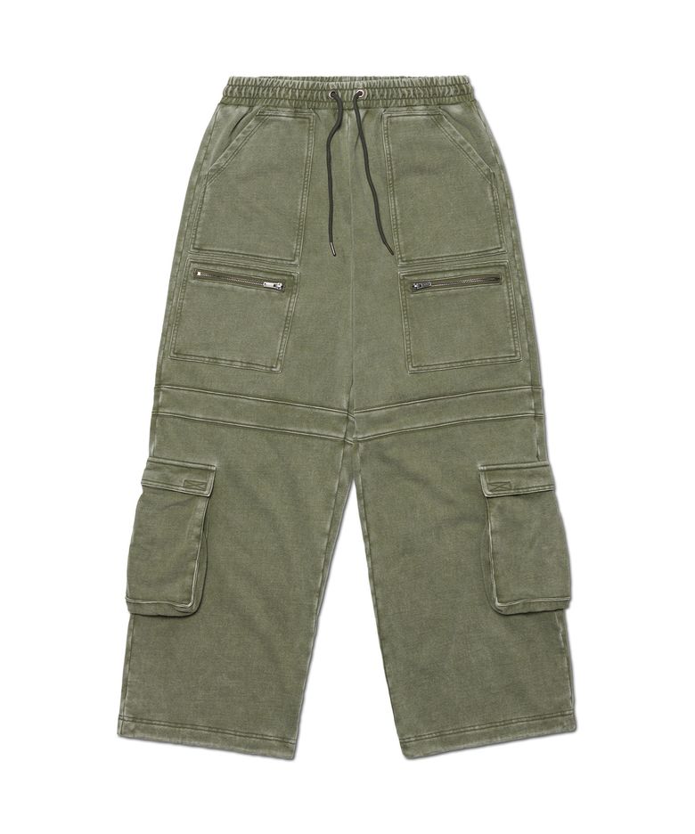 MULTI CARGO SWEATPANTS - WASHED KHAKI