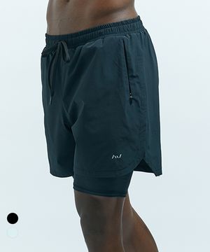 프리무브 2in1런닝쇼츠 (짐웨어 러닝 워터) 투인원 남성5부 레깅스 M 반바지 (2컬러)