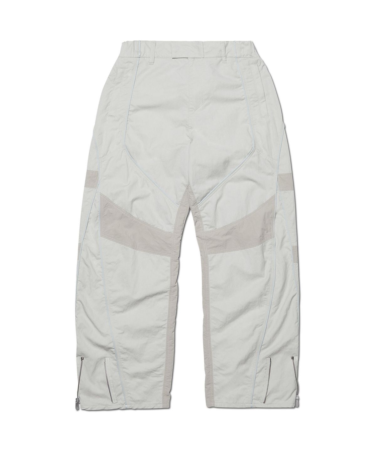 노매뉴얼(NOMANUAL) MOTO TRACK PANTS - LIGHT GRAY
