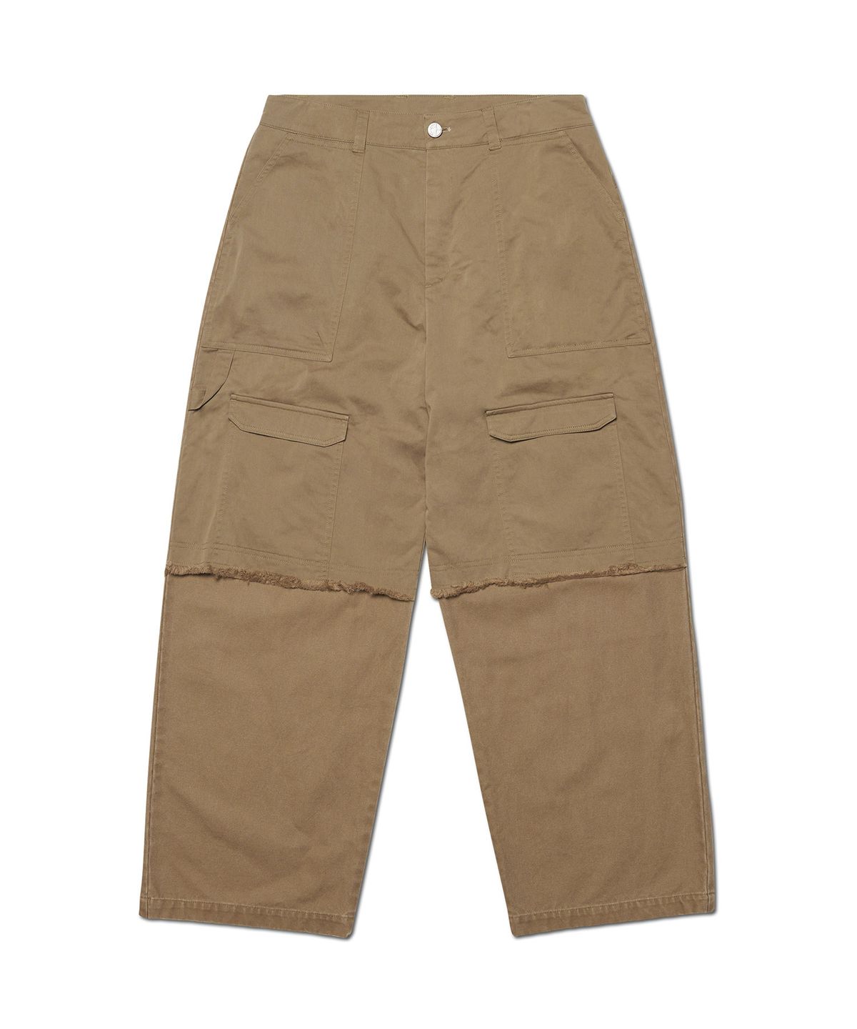 노매뉴얼(NOMANUAL) DOUBLE LAYERED CARGO PANTS - WASHED BEIGE
