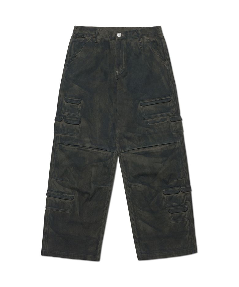 PAINTED CARGO PANTS - CHARCOAL