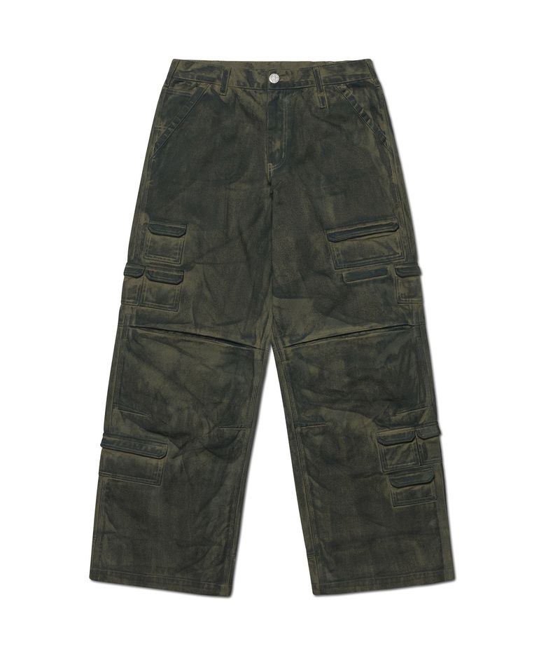 PAINTED CARGO PANTS - KHAKI