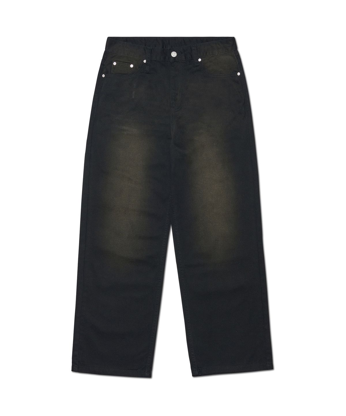 노매뉴얼(NOMANUAL) ROOMY LOOSE WASHED PANTS - WASHED BLACK