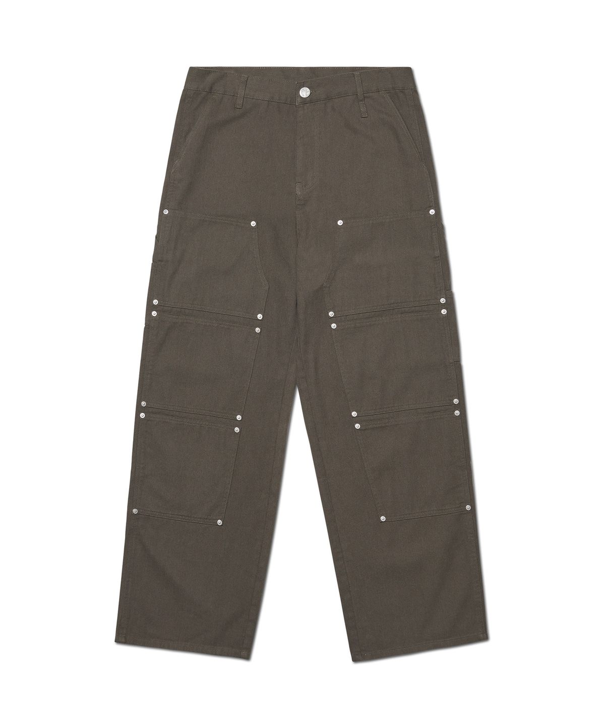 노매뉴얼(NOMANUAL) DIVIDED DOUBLE KNEE PANTS - CHARCOAL