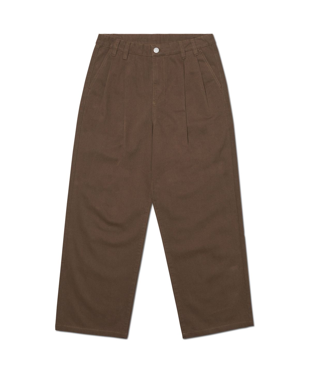 노매뉴얼(NOMANUAL) LOOSE FIT TWO-TUCK PANTS - BROWN